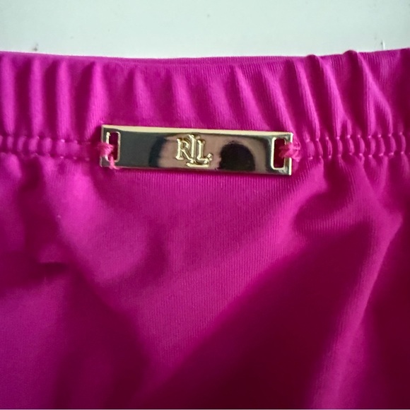 Lauren Ralph Lauren High-Waisted Shirred Bikini Bottom Size 10 - Picture 3 of 6